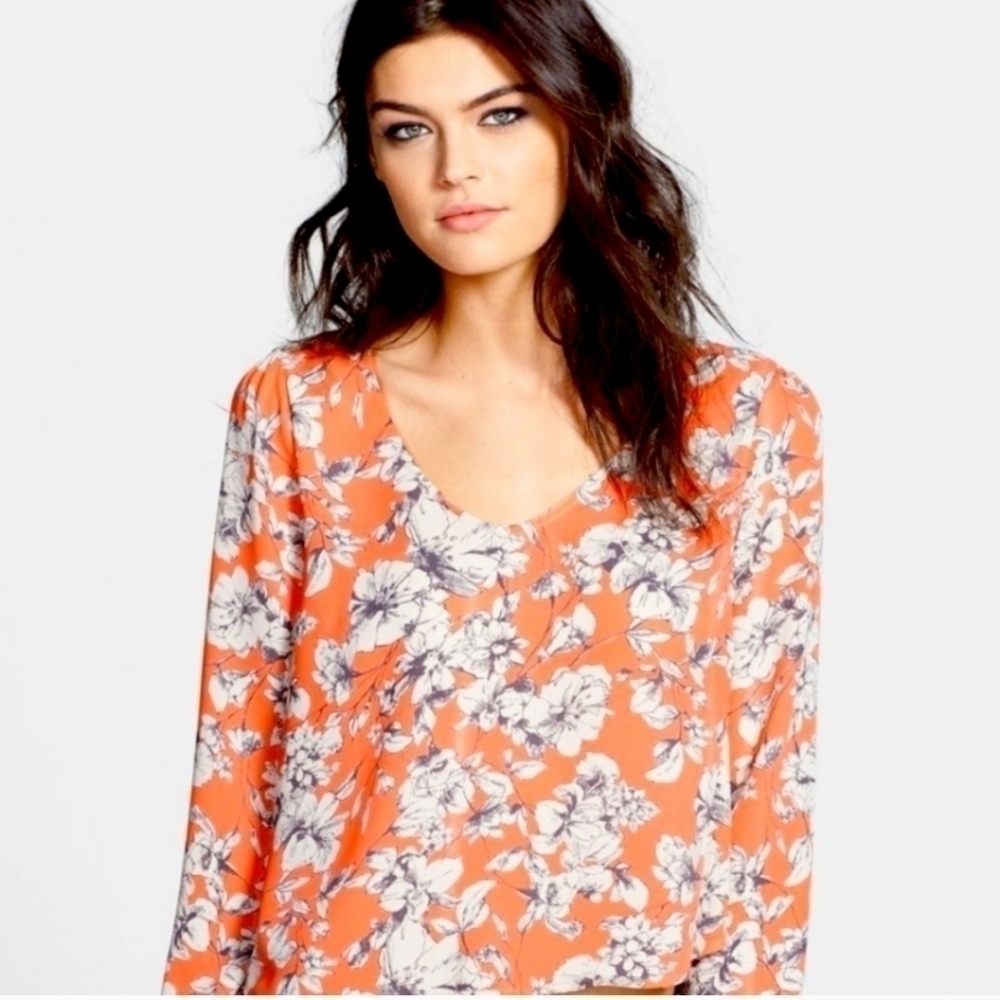 Astr the label floral crop top